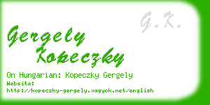 gergely kopeczky business card